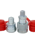 Heavy Duty Three Eighths NPT High Pressure Hydraulic Coupler Set, 10,000 PSI, Three Eighths Body, Industrial Grade Replacement