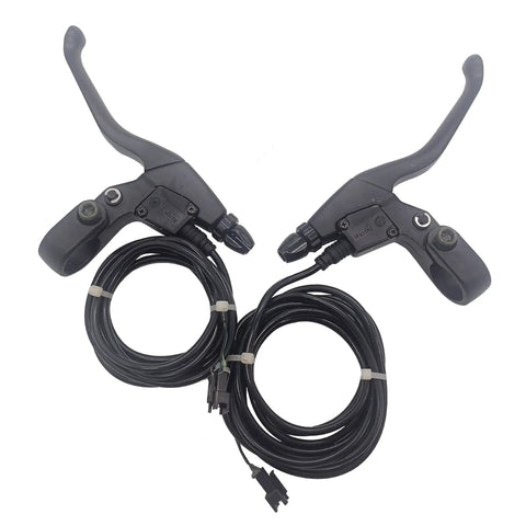 Electric Bike Brake Lever And Grips Set For E Scooters And Ebikes Sturdy Aluminum Alloy Handlebar Grips With Cut Off Power When Brakes Engage