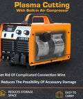 2 In 1 50 Amp Plasma Cutter And MMA Welder With Built In Air Compressor 220V Digital Inverter IGBT Arc Cutter Machine