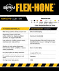 FLEX-HONE 0.875 Inch Cylinder Bore Honing Tool With 240 Grit Silicon Carbide abrasive selection chart