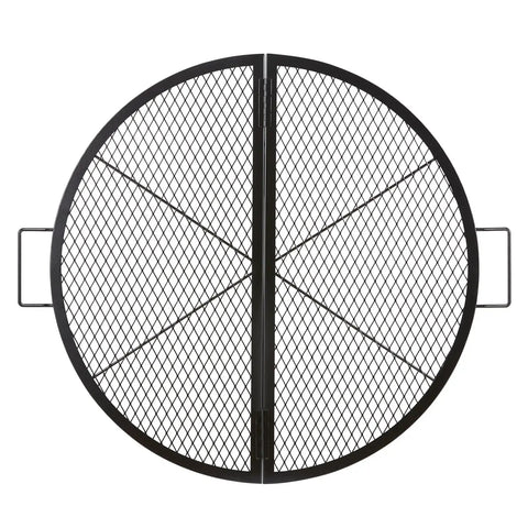 36 Inch Round Fire Pit Grate For Outdoor Grillin Foldable Heavy Duty Steel Campfire BBQ Grid With Handle And X Wire Support Ideal For Family Gatherings Camping And Backyard Parties