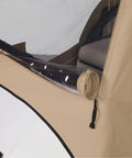 Close-up of Fairway 2-Person Club Car Precedent Golf Cart Enclosure With Heavy-Duty Weatherproof Windows And Roof Two-Year Warranty