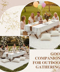 Big Ol Picnic Kit With Folding Table Oversize Boho Blanket Table Runner And Pillow Covers For Camping And Weddings Washable Cotton Set