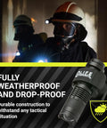 Firefighter Helmet Light With 360 Degree Rotation Side Mount White LED Hard Hat Light Quick Detach Headlamp in action