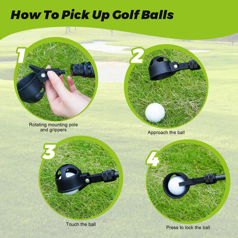 9Ft Telescopic Golf Ball Retriever With Carbon Fiber Shaft Ultra Lightweight And Durable Golf Ball Grabber And Picker Upper With Two Claw Sucker Tool For Water Retrieval Gift For Men And Women Golfers