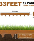 Diagram of Beefy Pre Rusted Cor Ten Steel Landscape Edging For Four And A Half Inch Border With 8 spikes and measurements