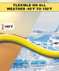 Heavy Duty 1/2 Inch By 50 Foot Hybrid Air Compressor Hose With 1/2 In Mnpt Ends And Bend Restrictors Built Tough for all weather flexibility -40°F to 180°F.