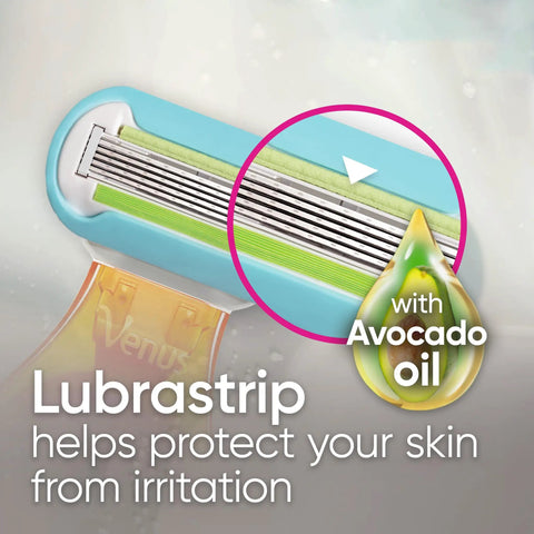 Extra Smooth Travel Razor Kit For Women With Mini Handle Refill And Case, Five Blade Shave System Delivers Close, Silky Shaves On The Go, Lubrication Strip Helps Protect Skin From Irritation.