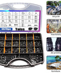 Kick Ass 3670 Pieces Metric Bolt Assortment Kit Featuring Tough As Nails Grade 12.9 Steel Socket Head Screws in a portable toolbox.
