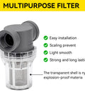 1 Inch Female NPT In Line Strainer For Garden Hose And High Pressure Washer Sediment Filter With 60 Mesh Stainless Steel Screen