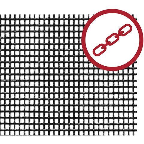 Close-up of Extra Strength Window and Door Screen Roll 36 inches by 100 feet charcoal heavy duty replacement mesh showing mesh pattern