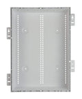 Front view of Twenty Inch WiFi Friendly Media Enclosure Cabinet For Media Box And Wireless Gear White ABS Plastic Enclosure Only