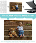 Image showing Six Pack Sublimation Blank Jigsaw Puzzles White A5 Size, 80 Pieces Each, DIY Transfer Friendly with heat press process.