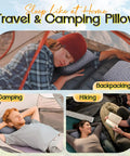 People using Go To Travel Pillow For Sleeping On The Go Memory Foam Small Pillow With Breathable Cover For Camping Backpacking