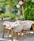 Floral 30x72 Inch Rectangle Vinyl Tablecloth With Elastic Edge Snug Fit No Slip Flannel Backing Fitted 6 Foot Table Cover