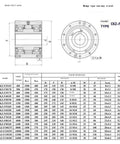 Heavy Duty Noncontact Wedge One Way Overrunning Clutch Delivers Bulletproof Reducer Backstop Power To Textile And Factory Machinery With Zero Hassle And Plug And Play Setup dimensions and specifications image.