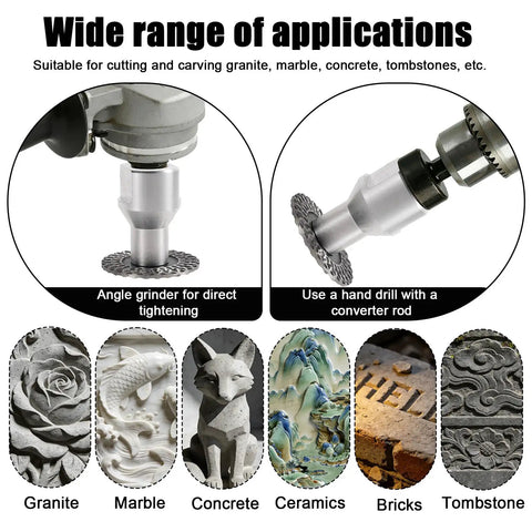 Sweet Cuts Every Time With Hella Tough 40Mm Mini Diamond Engraving Blades featuring applications for granite, marble, concrete, tombstones.