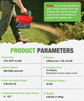 Man using Battery Powered Fertilizer Spreader For Salt Deicer And Lawn Care, Rechargeable Seed Spreader 7.2V on lawn