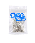 Barrel Screw Type Clasp Set 100 Pieces 4 x 15 mm Durable Silver Tone Jewelry Clasps in packaging for DIY projects.