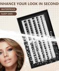 Glue Free Wispy Lash Clusters Kit For DIY Lash Extensions, 100 Pcs Individual Eyelash Clusters, waterproof and sleep-safe.