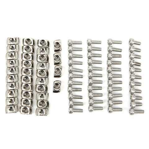 Components of Dual Z Axis Linear Rail Kit For 3D Printer Upgrade including bolts and nuts for precise layer alignment and stability