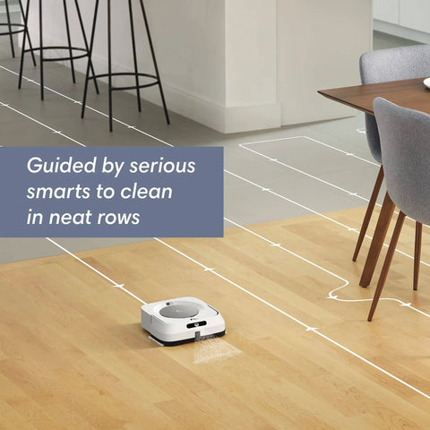 Smart Mapping Robotic Mop With WiFi Connectivity And Jet Spray For Multi Room Cleaning That Recharges And Resumes, in use