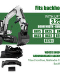 Beefy Universal Backhoe Thumb Excavator Attachment For Three Point Two Five Inch Boom Width Bolt On Heavy Duty Steel Black