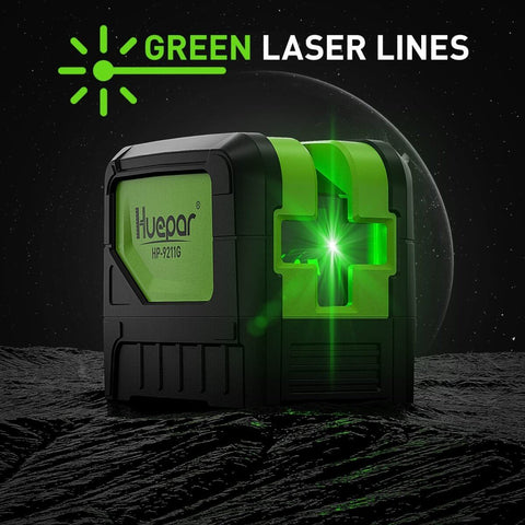 2 Plumb Dots And Cross Line Laser Level With 180 Degree Wide Angle 2 In 1 Green Self Leveling Laser Tool for cabinets 9211G