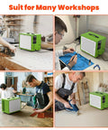 Tabletop Dust Collector For Woodworking Portable Air Filtration System With Timer Function in various workshops