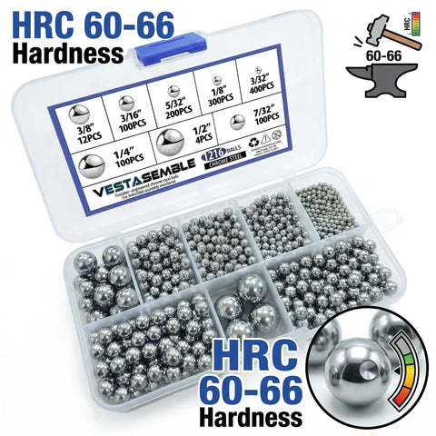 Get This Huge 1216 Piece G100 Chrome Steel Ball Bearings Kit Crafted From Aisi 52100 High Carbon Steel Hardened To Sixty Six Rockwell