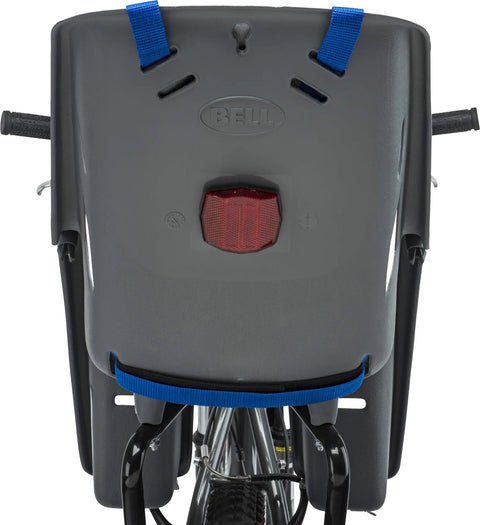 Back view of Rear Mount Lil Rider Child Bike Seat with Five Point Harness and Spoke Guard Fits 26 to 27 Inch Bikes