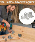 Heavy Duty L Shaped Corner Brackets Set With Three Sizes Built Tough Metal Includes 80 Screws And 80 Self Tapping Screws Rust