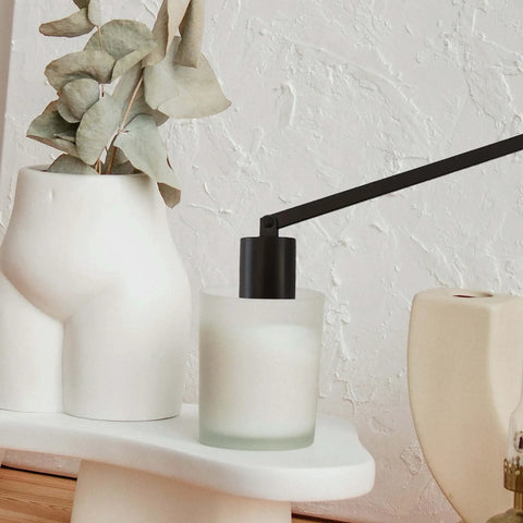 Sleek Black Stainless Steel Candle Snuffer With Rotating Swivel Bell And Ergonomic Grip Handle For Smooth Flame Control And Deep Jar Reach Killer Gift For Candle Lovers Everywhere