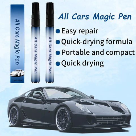 On The Go Car Scratch Remover Pen Kit For Any Color Vehicle, Waterproof Touch Up Pen For Quick Auto Paint Chip Repair, 2 Pack 6ML Each
