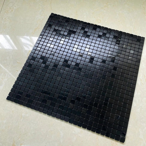 Peel And Stick Metal Backsplash Tile 10 Sheets For Kitchen And Bathroom Or Fireplace Plaid Brushed Black Aluminum PVC Composite