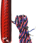 LB03 Custom Dynamics red LED brake light bar with bundled blue, pink, and black wires