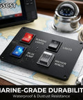 Rocker Switch Kit With Multi Color LED Lights And Waterproof Cover, marine panel with running lights and bilge pump