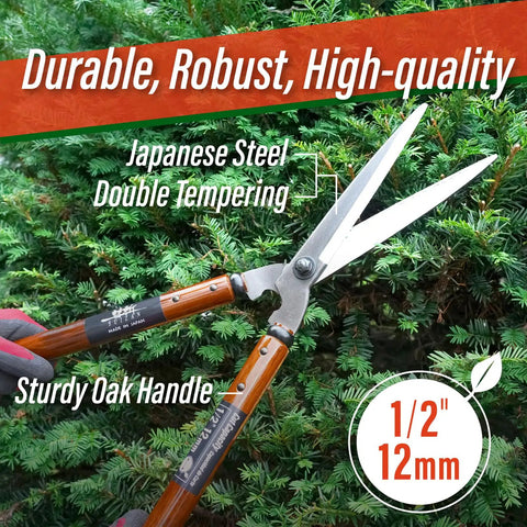 Pro Grade Hedge Shears 22.6 Inch For Precise Hedge Trimming And Shaping, Authentic Japanese Craftsmanship, cutting hedge
