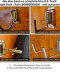 Spare Tire Holder Mount For E Track And X Track Rail Systems Easy Snap Install Carrier Off The Floor, shown installed with tire.
