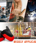Badass Steel Toe Shoe Covers With Non Slip Oil Resistant Soles And Thick Leather Lining For Heavy Duty Industrial Safety and use in various work environments.