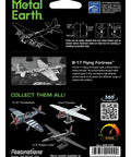Back of B 17 Flying Fortress 3D Metal Model Kit For Teens And Hobbyists No Glue Needed Easy Clip Panels packaging