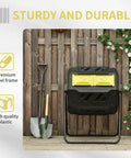 Dual Chamber Tumbling Compost Bin For Outdoors With 360 Degree Rotation 43 Gallon Capacity Yellow Backyard Composting Made Easy