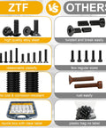 Massive 4065 Piece Metric Screw Assortment Kit With M2 M3 M4 M5 Hex Socket And Flat Head Screws, Nuts, Washers, Lock Washers, And Hex Wrenches, 34 Common Sizes From 6mm To 30mm For DIY Electronics RC And Home Projects. comparison chart showing alloy steel screws, rust resistance, and storage box