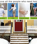 Heavy Duty 28 Inch Outdoor Handrails For 1 To 3 Step Stairs Non Slip Door Jamb Corner Mount Grab Bars with safety examples.