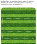 Vision Guided Lawn Robot Mower With 22 Centimeters Wide Cutting Track illustrating path planning and orderly cutting.