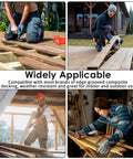 Four people working on composite decking with Starter Deck Clips Set For Composite Decking Hidden Fasteners Trex Z Clips