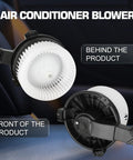 Front and back view of AC Blower Motor With Fan Replacement Plug-And-Play For Honda Accord 2013 2017, Honda CR-V 2012 2016