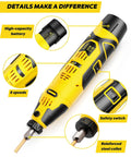 Cordless Chainsaw Sharpener Kit With 12V Power Portable On The Go Sharpening Tool detailed with high-capacity battery and safety features