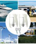 Vertical Wind Turbine Generator 24V 100W With 3 Nylon Fiber Blades in home, boat, and streetlight settings