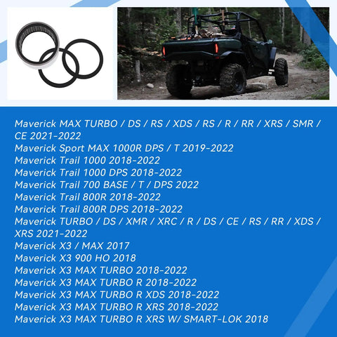 Heavy Duty One Way Clutch Bearing Kit with Seal Assembly and Needle Roller Bearings for Can Am Maverick X3 Turbo R